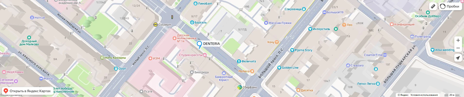 Карта проезда клиники